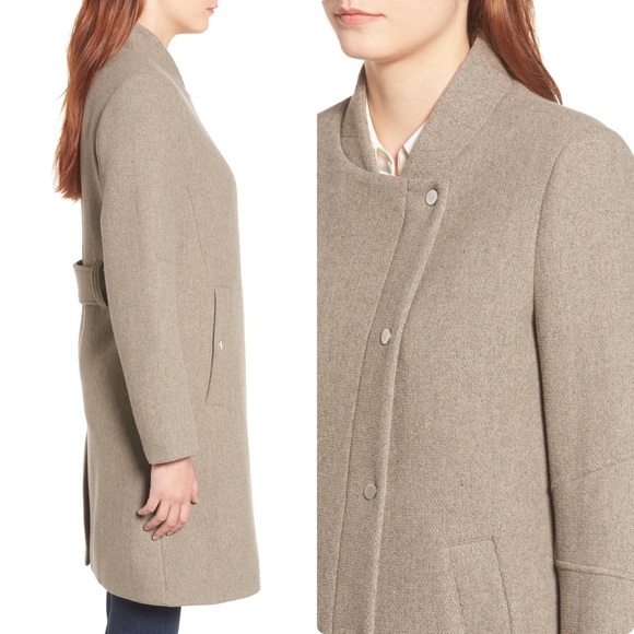 Andrew Marc Single Breasted Melton Coat - Picture 2 of 3